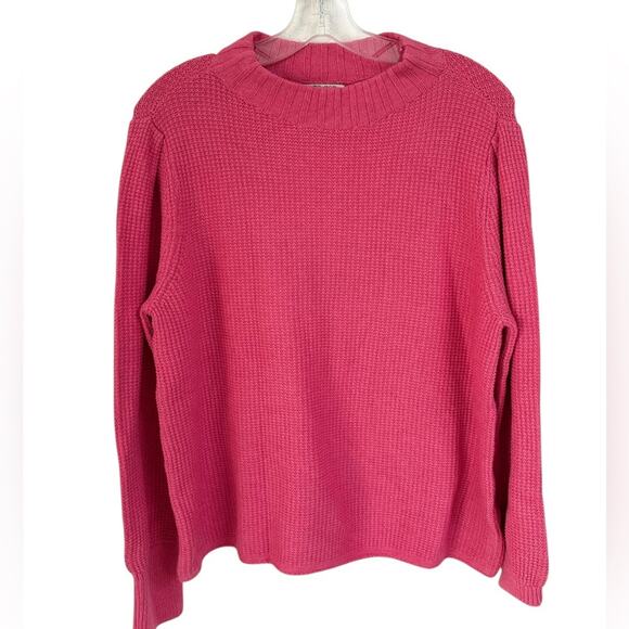 NWOT Nic + Zoe Waffle Stitch Pink Sweater – Sz XL - Picture 4 of 6
